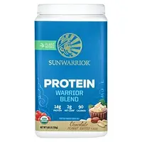 Sunwarrior, Warrior Blend, протеин, со вкусом шоколада и арахисовой пасты, 750 г (1,65 фунта) в Украине