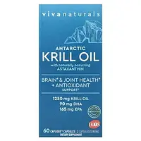 Viva Naturals, Масло антарктического криля с астаксантином, 60 капсул Caplique в Украине