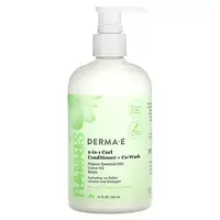 DERMA E, Ramos Clean Curls, 2 в 1, кондиционер для локонов и совместное мытье для локонов, для волнистых, в