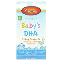 Carlson, Baby's DHA, 1,100 mg Omega-3s with Vitamin D3, 2 fl oz (60 ml)