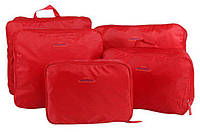 Набор дорожных органайзеров для вещей Bags in bag 5 предметов Красный (nad00081) XE, код: 1266401