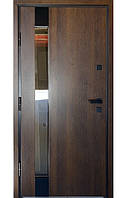 Двері з МДФ вхідні металеві крона зі склом