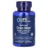 Life Extension, Optimized Cran-Max, концентрат из цельных ягод клюквы с Ellirose, 60 вегетарианских капсул в в