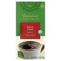 Teeccino, Органічний смажений трав'яний чай, Maya Chai, без кофеїну, 25 чайних пакетиків, 150 г (5,3 унції) в