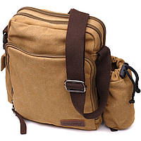 Вместительная текстильная сумка с чехлом для воды Vintage 22210 Песочный XE, код: 8324001
