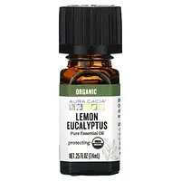 Aura Cacia, Organic Pure Essential Oil, Lemon Eucalyptus, 0.25 fl oz (7.4 ml) в Украине