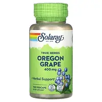 Solaray, True Herbs, орегонский виноград, 400 мг, 100 вегетарианских капсул в Украине