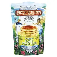 Birch Benders, Смесь для блинов и вафель, растительный белок, 397 г (14 унций) в Украине