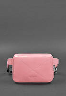Кожаная женская поясная сумка Dropbag Mini розовая BlankNote XE, код: 8117043