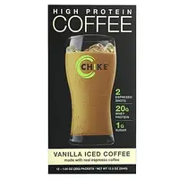 Chike Nutrition, Кофе со льдом с высоким содержанием протеина, ваниль, 12 пакетиков по 30 г (1,04 унции) в