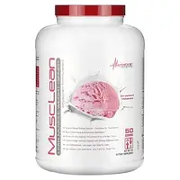 Metabolic Nutrition, MuscLean, средство для набора мышечной массы, клубничный молочный коктейль, 5 фунтов Киев