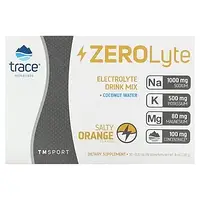 Trace Minerals ®, Смесь для приготовления напитков с электролитами ZeroLyte, соленый апельсин, 30 пакетиков по