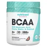 Nutricost, BCAA для женщин, с гиалуроновой кислотой, фолатом, биотином и кальцием, арбуз, 288 г (10,2 унции) в