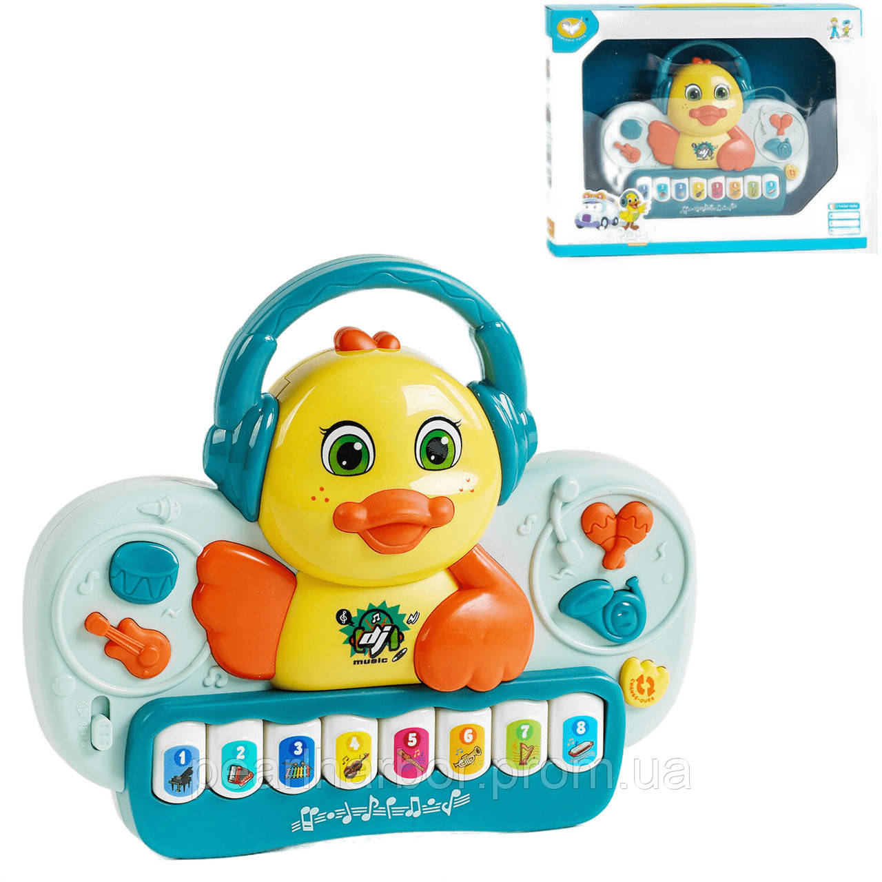 Игровой набор Jialegu Toys Пианино утенок 27,5х 5,5 х 21,5 см Разноцветный (122436) XE, код: 7758054 - фото 2 - id-p2138127455