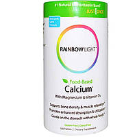 Кальций и магний, Rainbow Light, 2:1, 180 таблеток (1483) XE, код: 1535297
