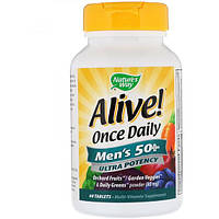 Витаминно-минеральный комплекс Nature's Way Alive Once Daily Men's 50+ 60 Tabs K[, код: 7676914