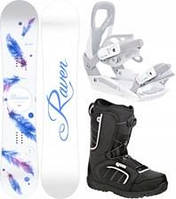 Сноуборд Zestaw Snowboard Raven Mia White 139cm buty Target Moz wiązania S230