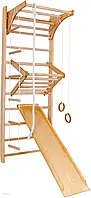 Шведська стінка Pelltech Kącik Sportowy Dla Dzieci Combi+ 220cm Naturalwood