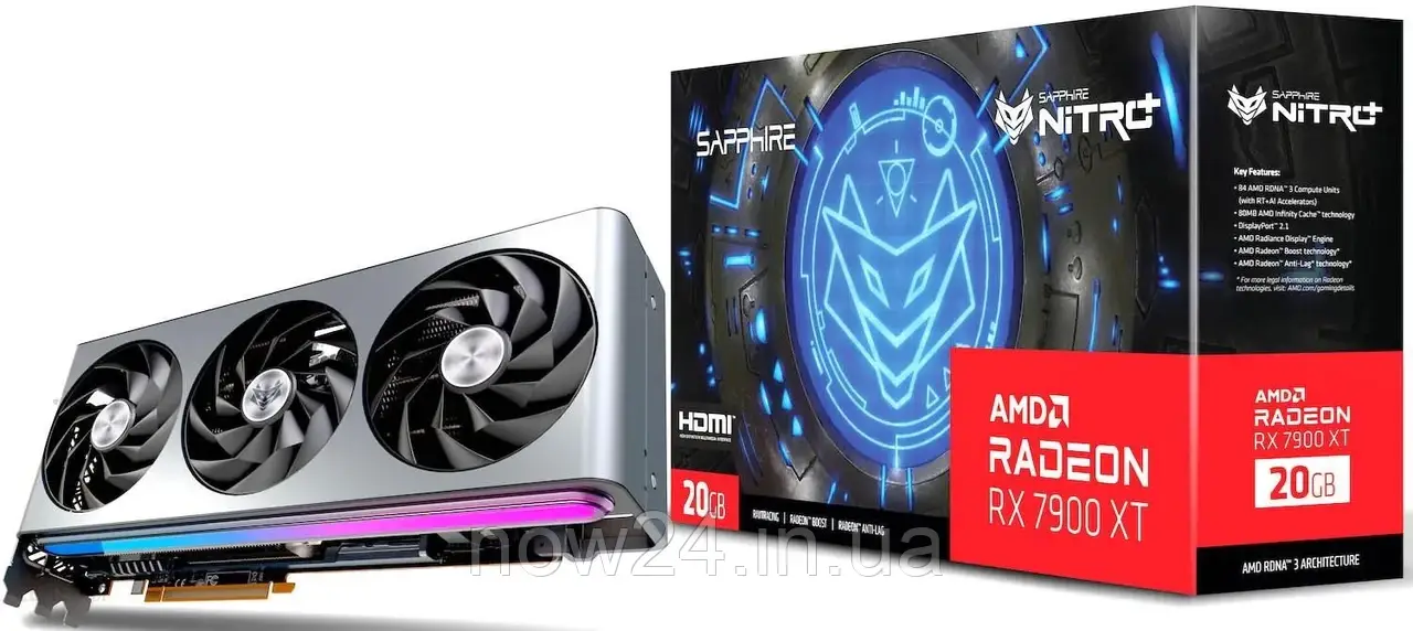Відеокарти Sapphire Radeon RX7900XT Nitro+ Gaming OC 20GB GDDR6 (11323-01-40G)