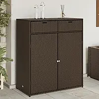 VidaXL Szafka Ogrodowa Brązowa 105X55X113cm Polirattan 365564