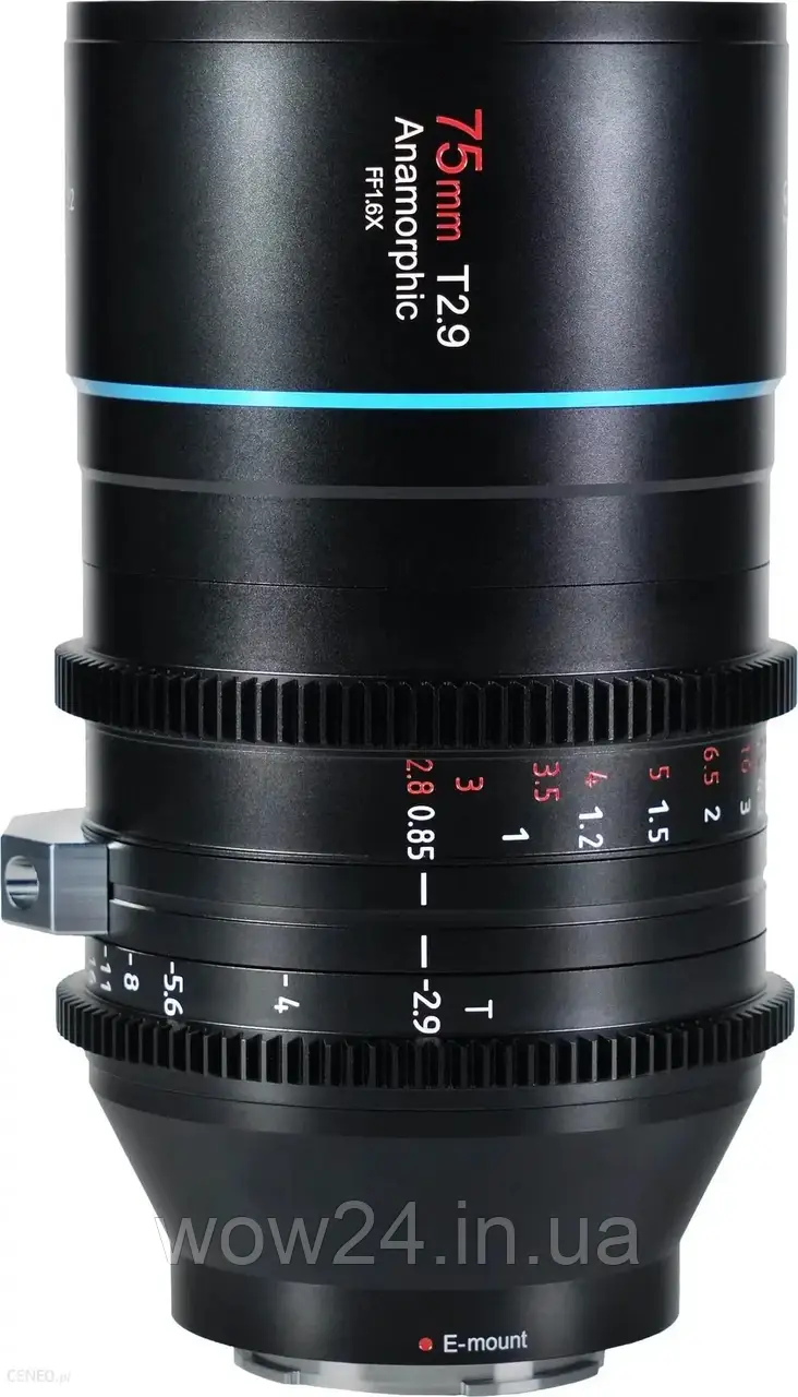 Sirui Anamorphic Lens 1,6x Full Frame 75mm T2.9 Canon RF | wideo anamorficzny