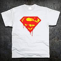 Футболка Fruit of the Loom Логотип Супермен Logo Superman DC Comics Белый 152 см (2191098) K[, код: 7584370