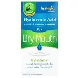 Hyalogic LLC, гиалуроновая кислота от сухости во рту, с ксилитолом, скользким вязом и клюквой, без сахара,