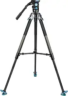 Sirui Pro Video Tripod Kit Rapid SVT-75 Pro + Fluid Head SVH15 | Carbonowy statyw wideo z głowicą, udźwig 25