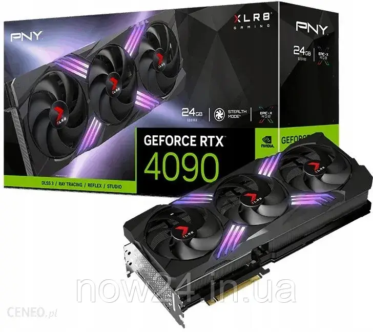 Відеокарти PNY GeForce RTX 4090 XLR8 Gaming Verto OC 24GB GDDR6X (VCG409024TFXXPB1O)