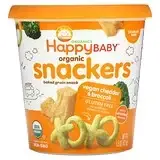 Happy Family Organics, Happy Baby, органические закуски, веганский чеддер и брокколи, 42,5 г (1,5 унции) в