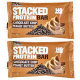 EVLution Nutrition, протеиновый батончик, с шоколадной крошкой и арахисовой пастой, 2 шт. по 65 г (2,29 унции)