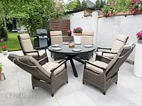 Басейни Bel Giardino Camina 150 Trivento Okrągły Stół Ogrodowy I 6 Regulowanych Foteli