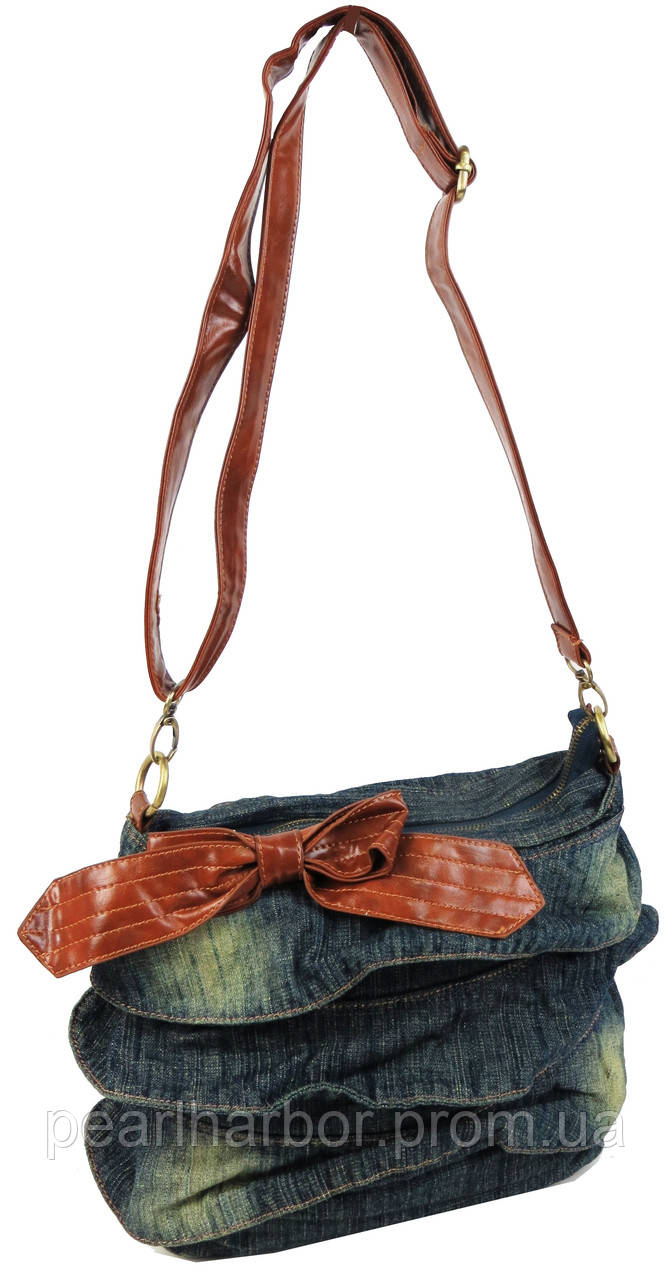 Женская джинсовая сумка Fashion jeans bag Темно-синий (Jeans6012 navy) XE, код: 7830160 - фото 1 - id-p2138111368