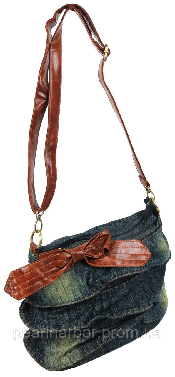 Женская джинсовая сумка Fashion jeans bag Темно-синий (Jeans6012 navy) XE, код: 7830160 - фото 2 - id-p2138111368