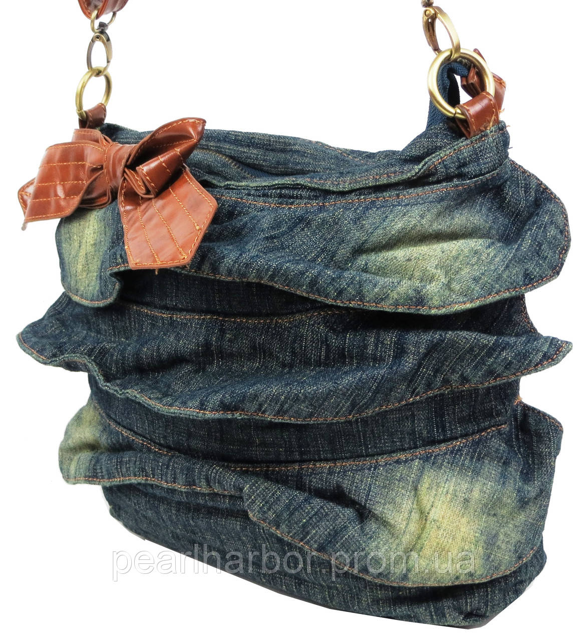 Женская джинсовая сумка Fashion jeans bag Темно-синий (Jeans6012 navy) XE, код: 7830160 - фото 4 - id-p2138111368