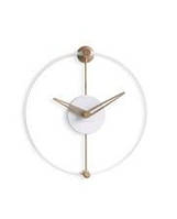 Годинник для дому Zegar ścienny NANO BLANCO ROBLE w kolorze bieli i drewna dębowego NOMON