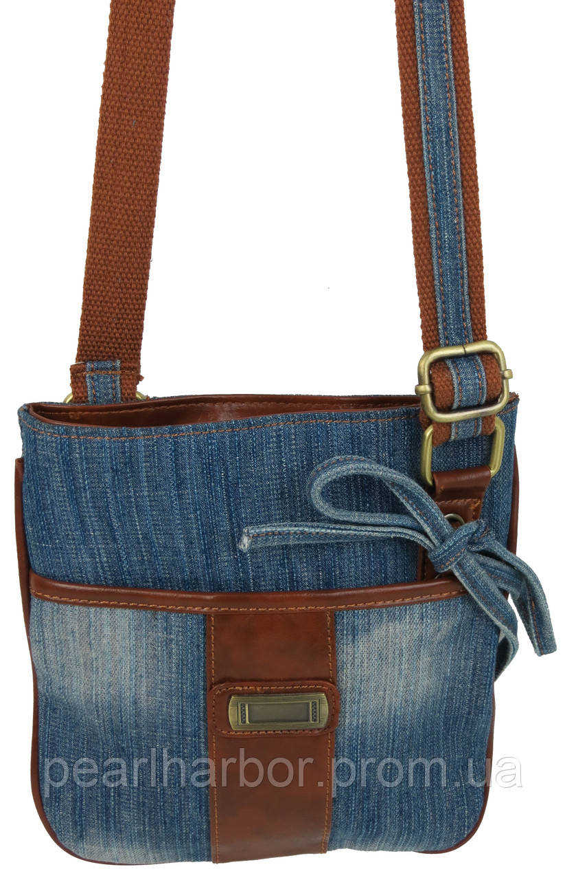 Наплечная джинсовая сумка Fashion jeans bag Синий (Jeans8079 blue) XE, код: 8342807 - фото 2 - id-p2138111374