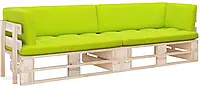 VidaXL Sofa 2-Os. Z Palet Z Poduszkami Impregnowane Drewno Sosnowe 3066683