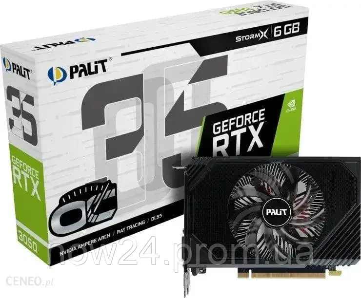 Відеокарти Palit VGA GeForce RTX 3050 StormX OC 6GB GDDR6 96bit (NE63050S18JE1070F)