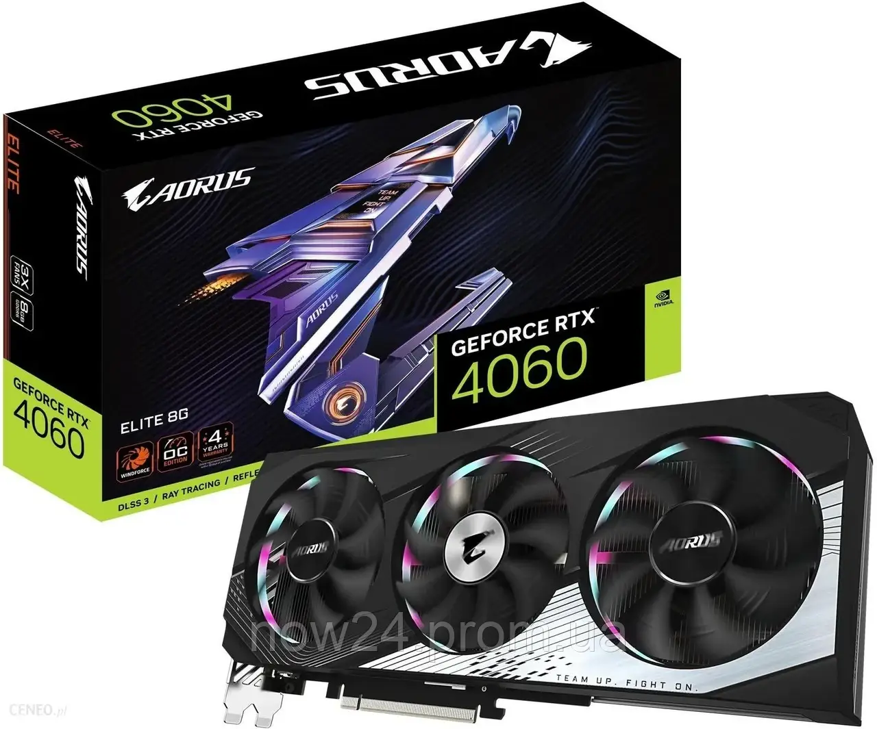 Відеокарти Gigabyte GeForce RTX 4060 AORUS ELITE 8GB GDDR6 (GVN4060AORUSE8GD)