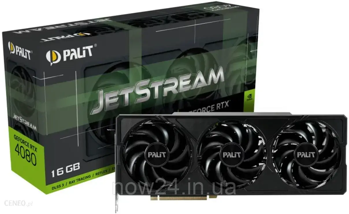 Відеокарти Palit GeForce RTX 4080 JetStream 16GB GDDR6X (NED4080019T21032J)