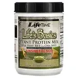 LifeTime Vitamins, Life's Basics, смесь растительных белков, несладкая, натуральная ваниль, 498 г (17,57