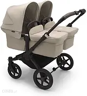 Дитяча коляска Bugaboo Donkey 5 Twin - wózek głęboko-spacerowy dla bliźniąt-Black-Desert Taupe-Desert Taupe