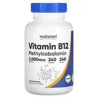 Nutricost, Витамин B12, 2000 мкг, 240 капсул в Украине