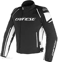 Мотокуртка Dainese Racing 3 D-Dry Jacket Black/Black/White Biały