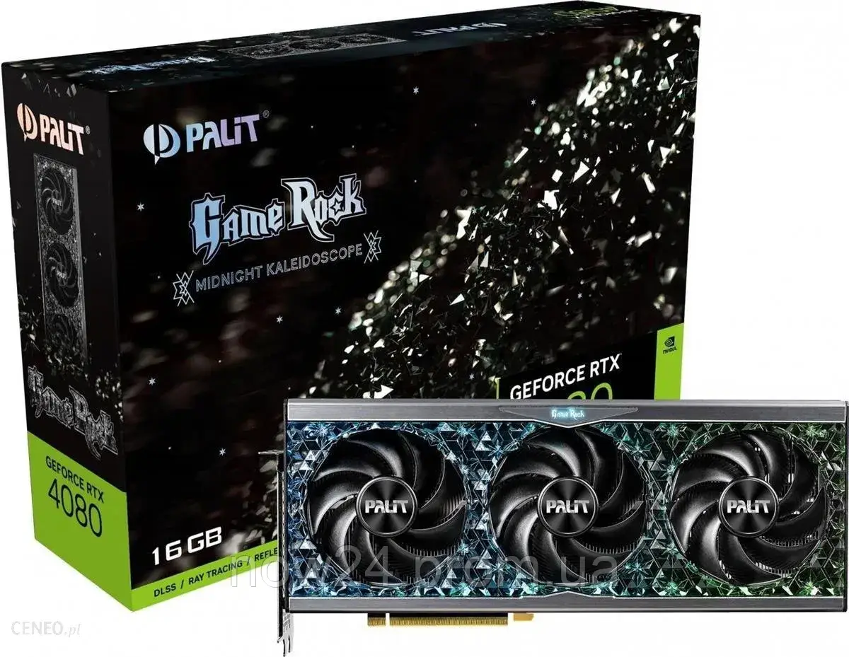 Відеокарти PALIT GeForce RTX 4080 GameRock 16GB GDDR6X (NED4080019T21030G)