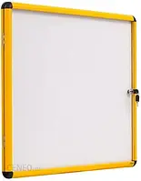 Bi Office Gablota Z Białą Magnetyczną Powierzchnią Żółta Ramka 720X674 Mm