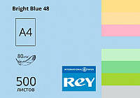 Папір кольоровий ксероксний A4 80 г/м2 500 л REY Adagio середин Bright Blue 48 яскраво-блакитний