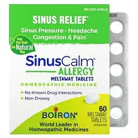 Boiron, SinusCalm Allergy, облегчение носа, без добавок, 60 таблеток Meltaway Киев