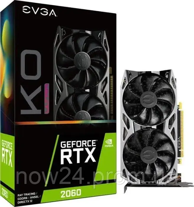 Відеокарти EVGA GeForce RTX 2060 KO Gaming 6GB GDDR6 (06G-P4-2066-KR)